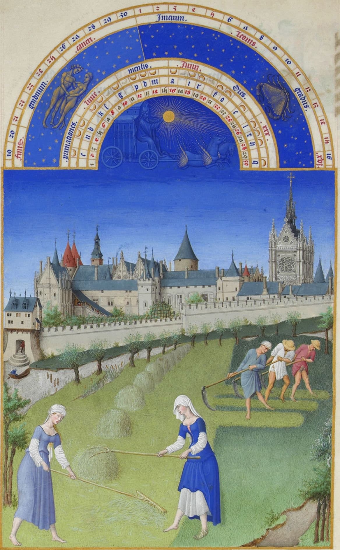 Folio du mois de juin des Très Riches Heures du Duc de Berry — un objet de mémoire bien éloigné des montages financiers 