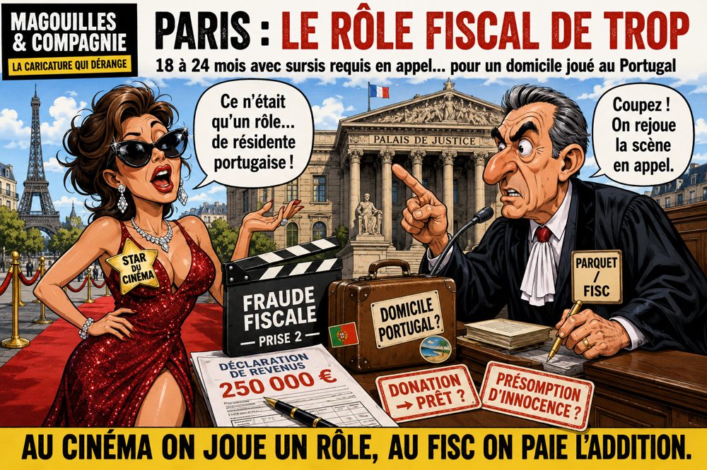 Caricature : Adjani — rejugée en appel (fraude fiscale)