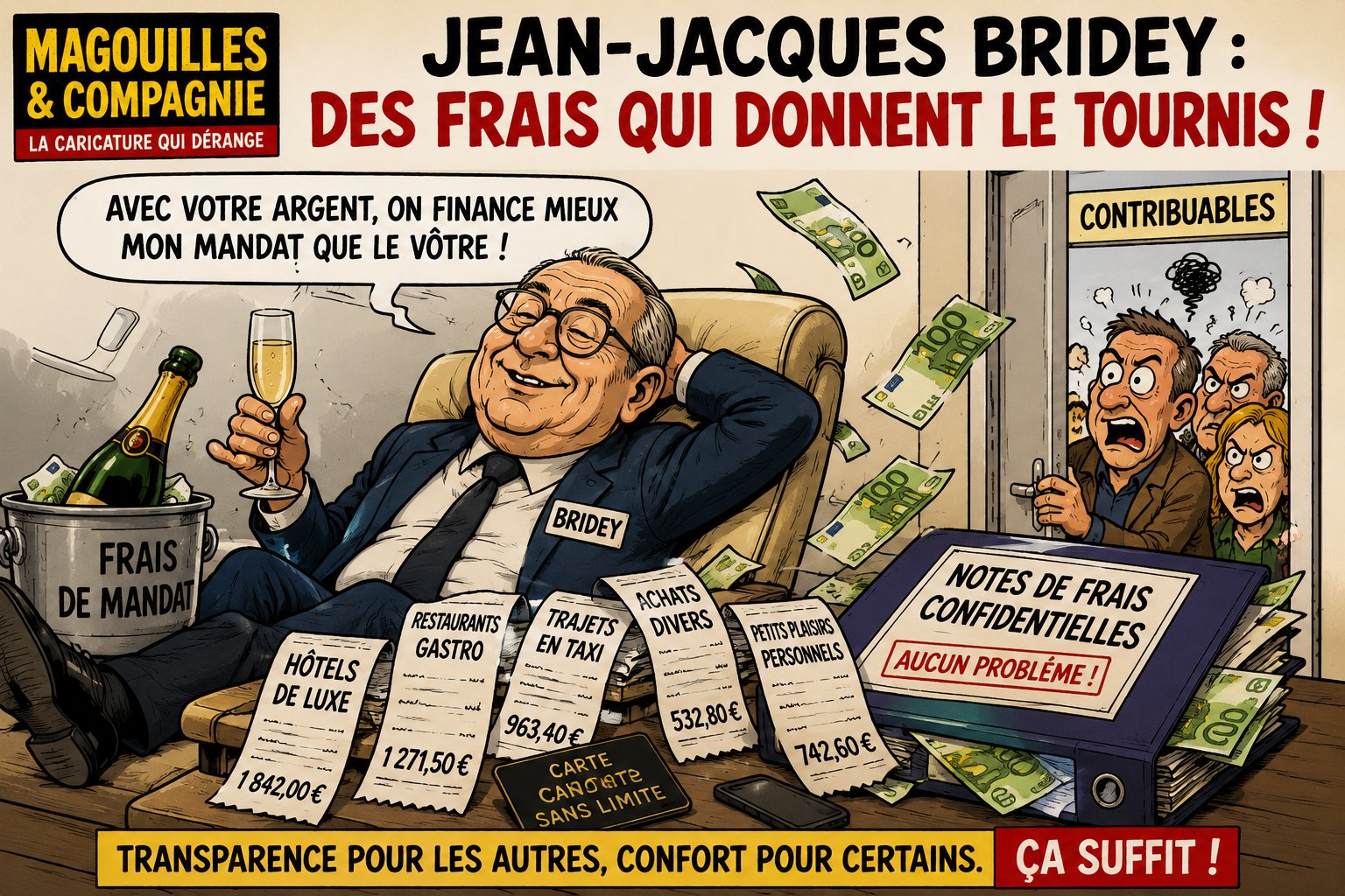 Caricature Magouilles & Compagnie : Jean-Jacques Bridey