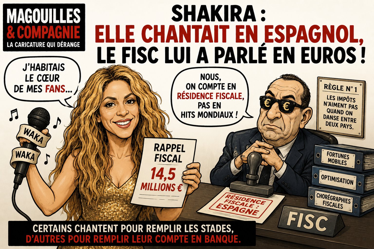 Caricature Magouilles & Compagnie : Shakira