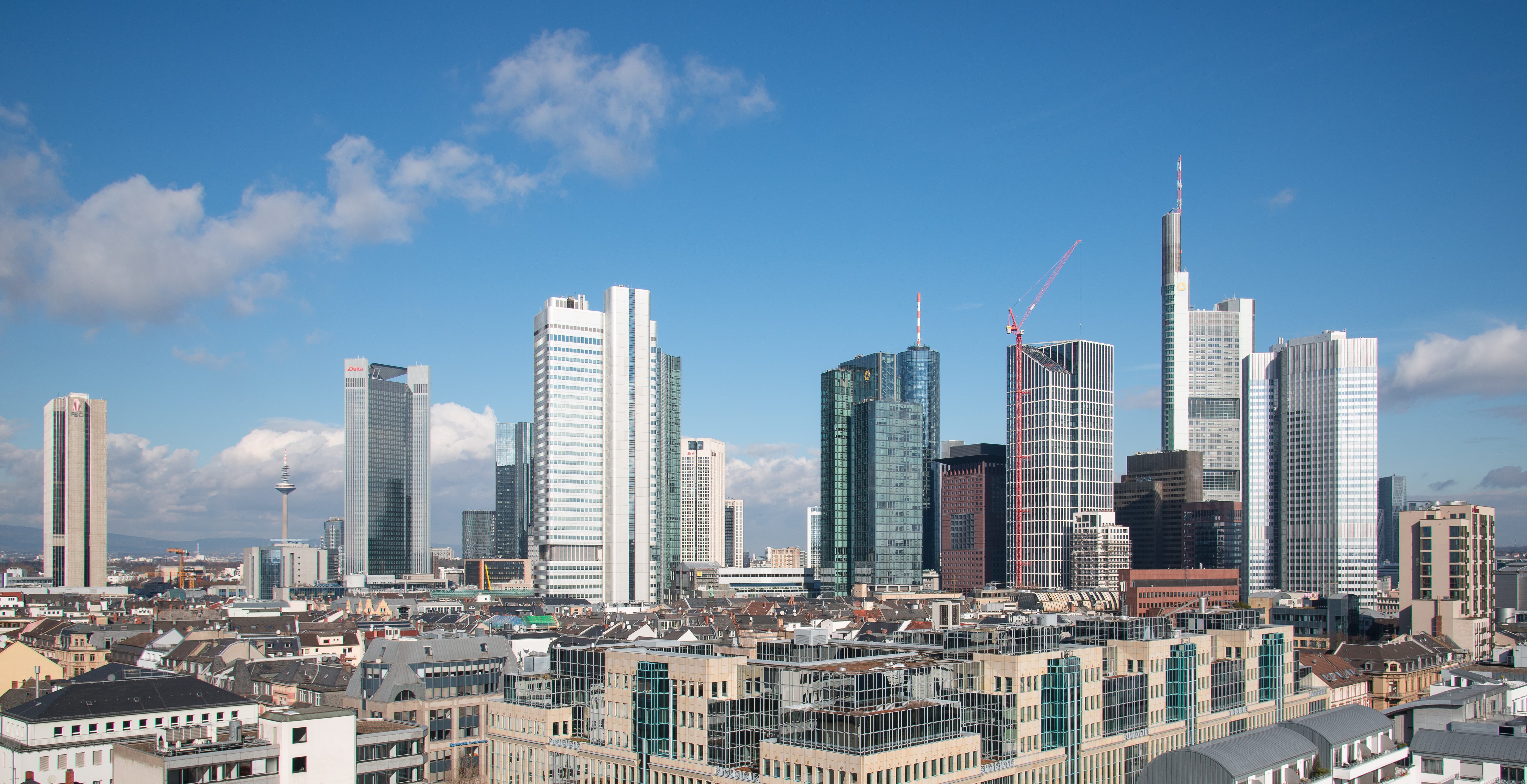 Le quartier bancaire de Francfort, première place financière allemande.
